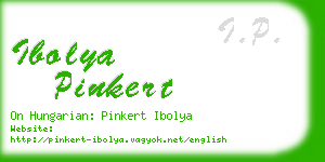 ibolya pinkert business card